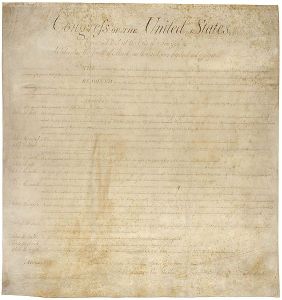 First page of the Bill of Rights, the first of which is?